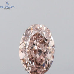 0.25 CT Oval Shape Natural Diamond Pink Color VS2 Clarity (4.63 MM)