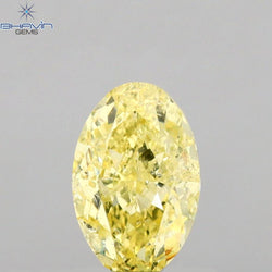 GIA Certified 1.01 CT Oval Shape Natural Diamond Yellow Color (7.45 MM)