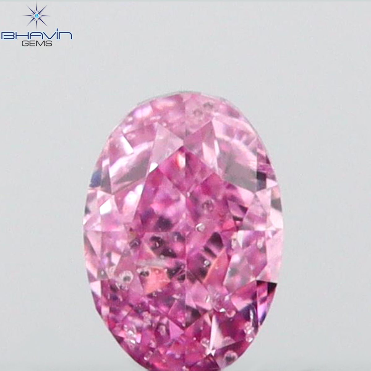 0.06 CT Oval Shape Natural Diamond VIVID Pink (Argyle) Color SI1 Clarity (2.70 MM)