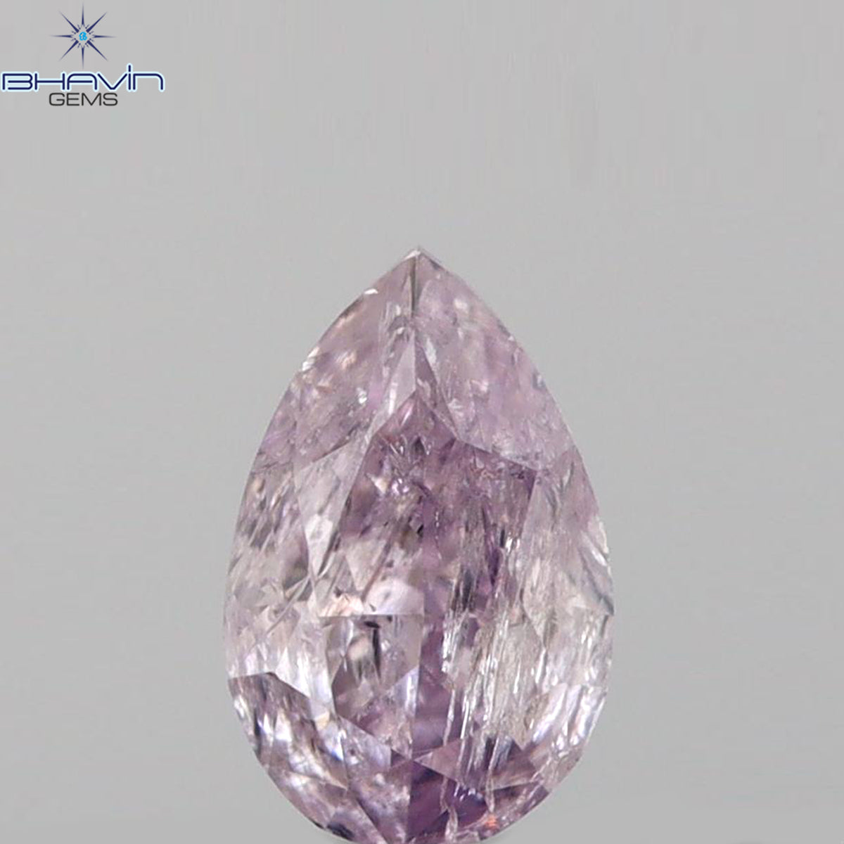 0.16 CT Natural Pear Diamond Pink Color Clarity I2 (4.28 MM)