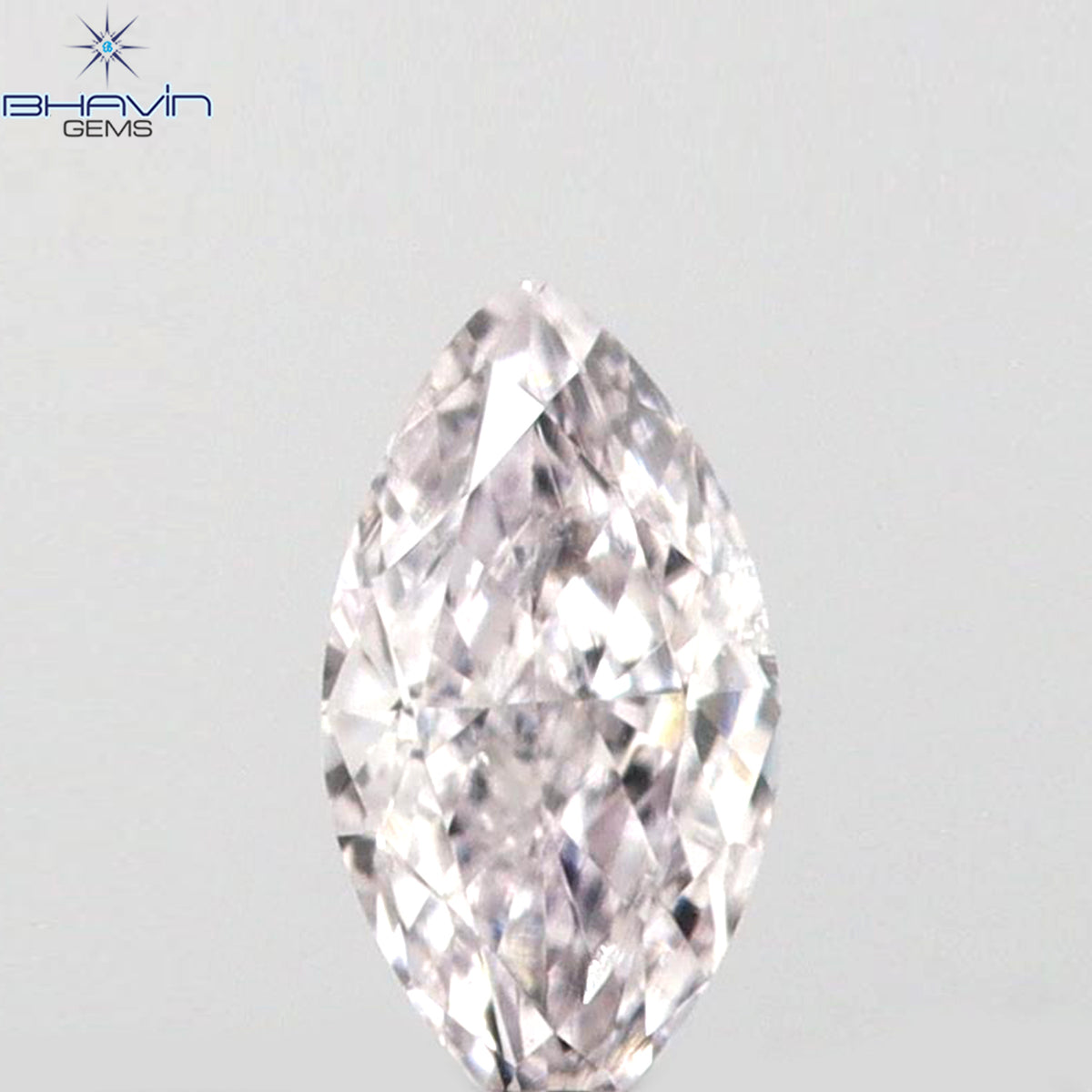 0.05 CT マーキスシェイプ 天然ルースダイヤモンド ピンクカラー SI1 クラリティ (3.63 MM)