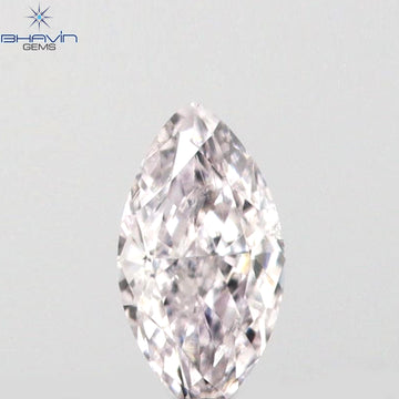 0.05 CT マーキスシェイプ 天然ルースダイヤモンド ピンクカラー SI1 クラリティ (3.63 MM)