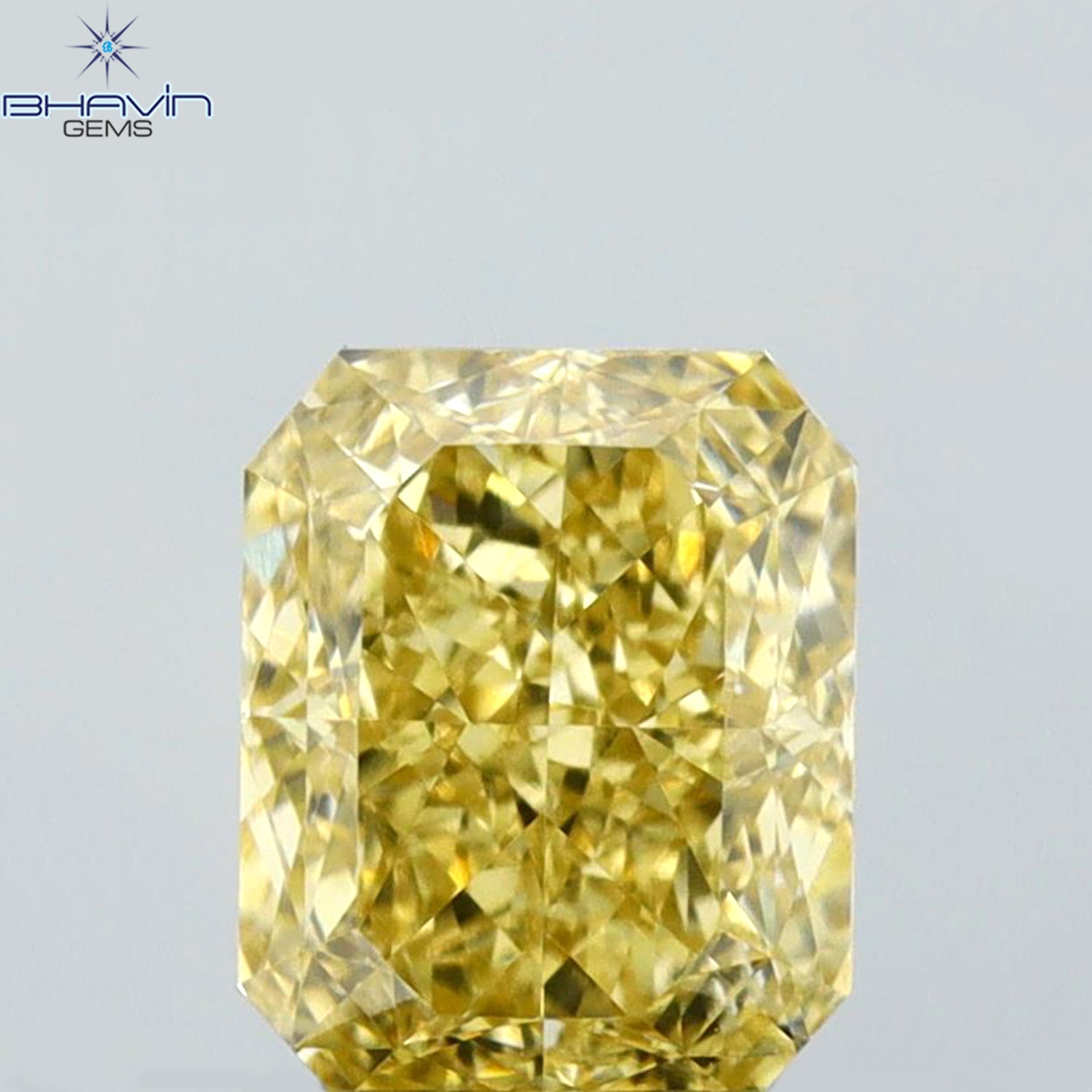 1.05 CT Radiant Shape Natural Diamond Brown Yellow Color VSI Clarity (6.76 MM)