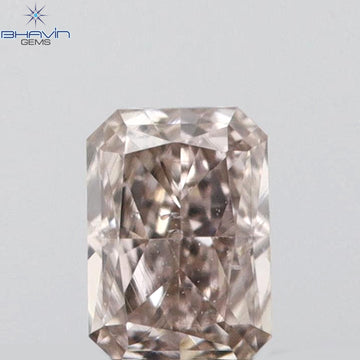 0.09 CT Radiant Shape Natural Diamond Pink Color SI1 Clarity (3.17 MM)