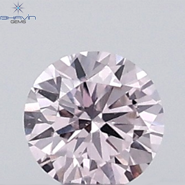 0.18 CT ラウンド ローズ カット シェイプ 天然ダイヤモンド ピンク色 I2 クラリティ (3.86 MM)
