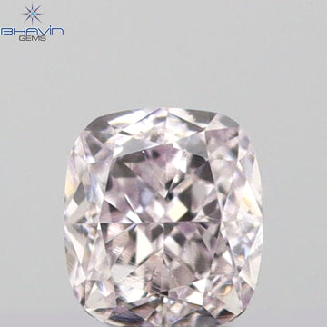 0.14 CT Natural Cushion Diamond Pink Color Clarity VS1 (3.14 MM)