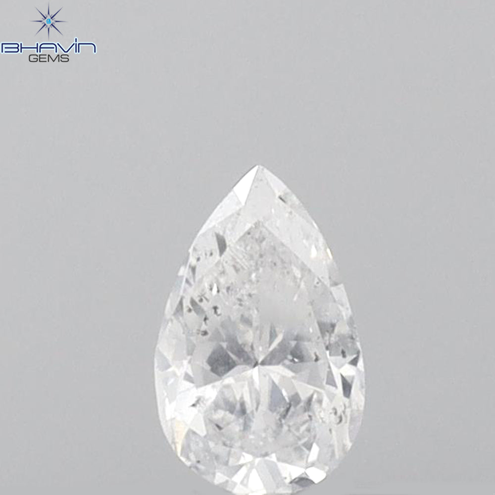 0.17 CT Pear Shape Natural Diamond White Color SI2 Clarity (4.70 MM)