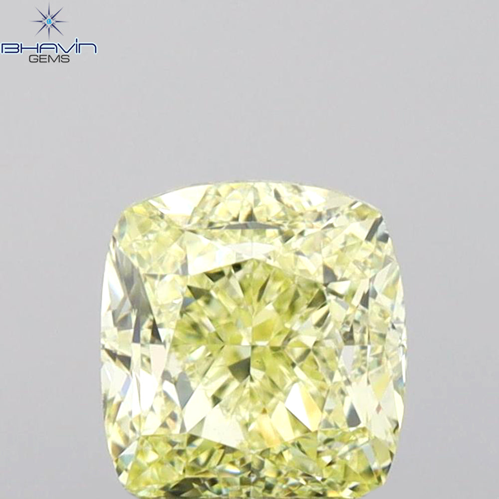 GIA Certified 1.01 CT Cushion Diamond Yellow Color Natural Loose Diamond VS2 Clarity (5.41 MM)