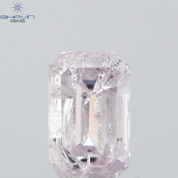0.43 CT エメラルド シェイプ ナチュラル ダイヤモンド グレー色 SI1 クラリティ (5.22 MM)