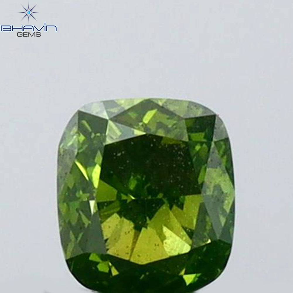 0.22 CT Cushion Shape Natural Diamond Green Color VS1 Clarity (3.38 MM)