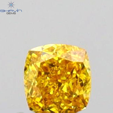 0.07 CT Cushion Shape Natural Loose Diamond Yellow Color VS1 Clarity (2.27 MM)