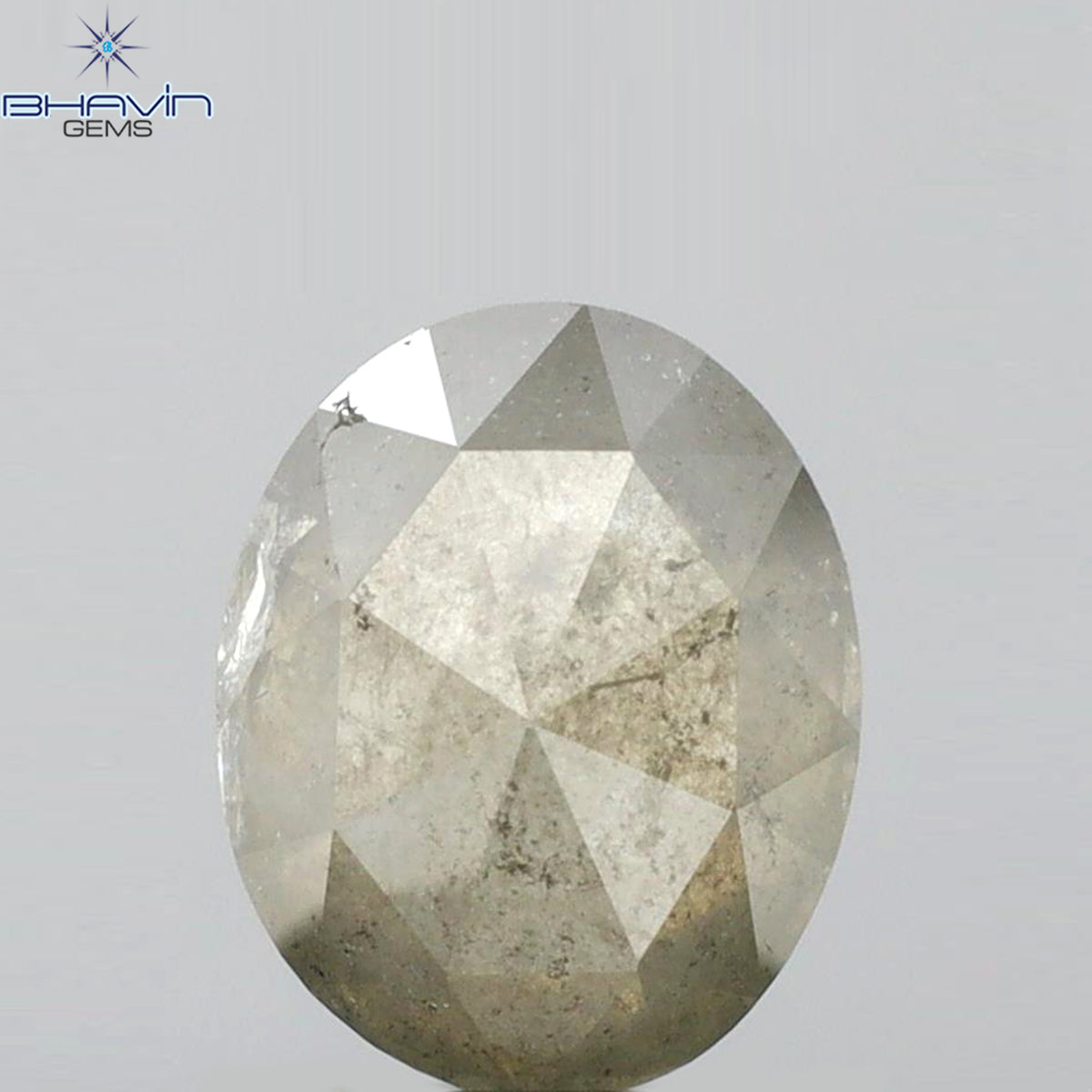 1.39 CT Oval Shape Natural Diamond Salt And Papper Color I3 Clarity (7.80 MM)