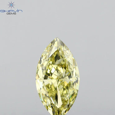 GIA Certified 1.00 CT Marquise Diamond Brownish Greenish Yellow Color I1 Clarity (9.00 MM)