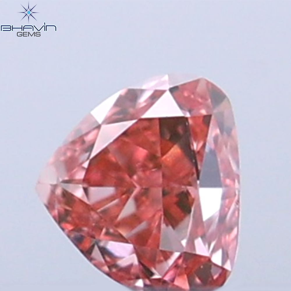 0.04 CT Heart Shape Natural Diamond Pink Color VS1 Clarity (2.18 MM)