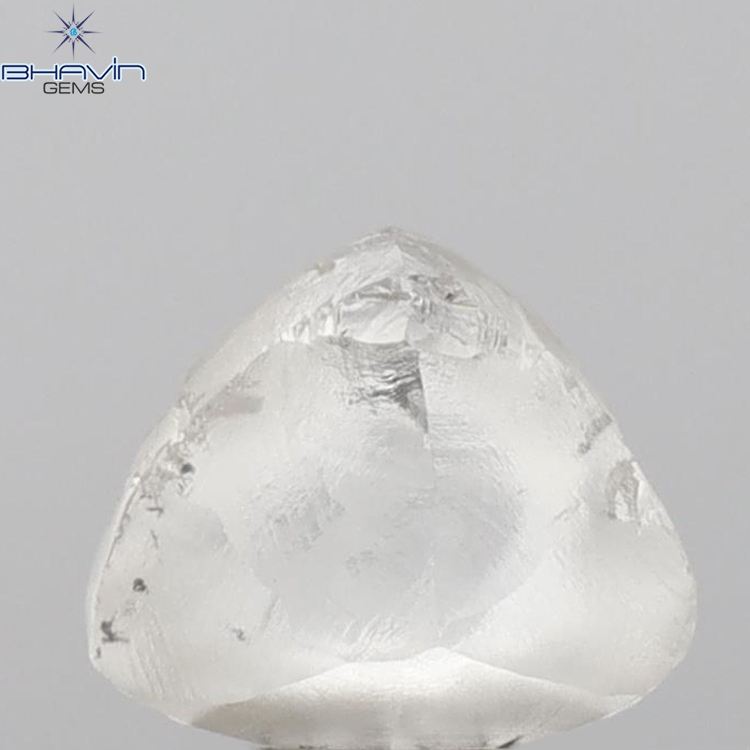 2.09 CT Rough Shape Natural Diamond White Color SI1 Clarity (7.90 MM)
