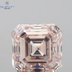 0.41 CT ラディアント ダイヤモンド ピンク (アーガイル) カラー ナチュラル ルース ダイヤモンド SI1 クラリティ (4.46 MM)