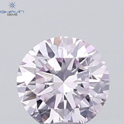 0.18 CT ラウンド ローズ カット シェイプ 天然ダイヤモンド ピンク色 I2 クラリティ (3.86 MM)