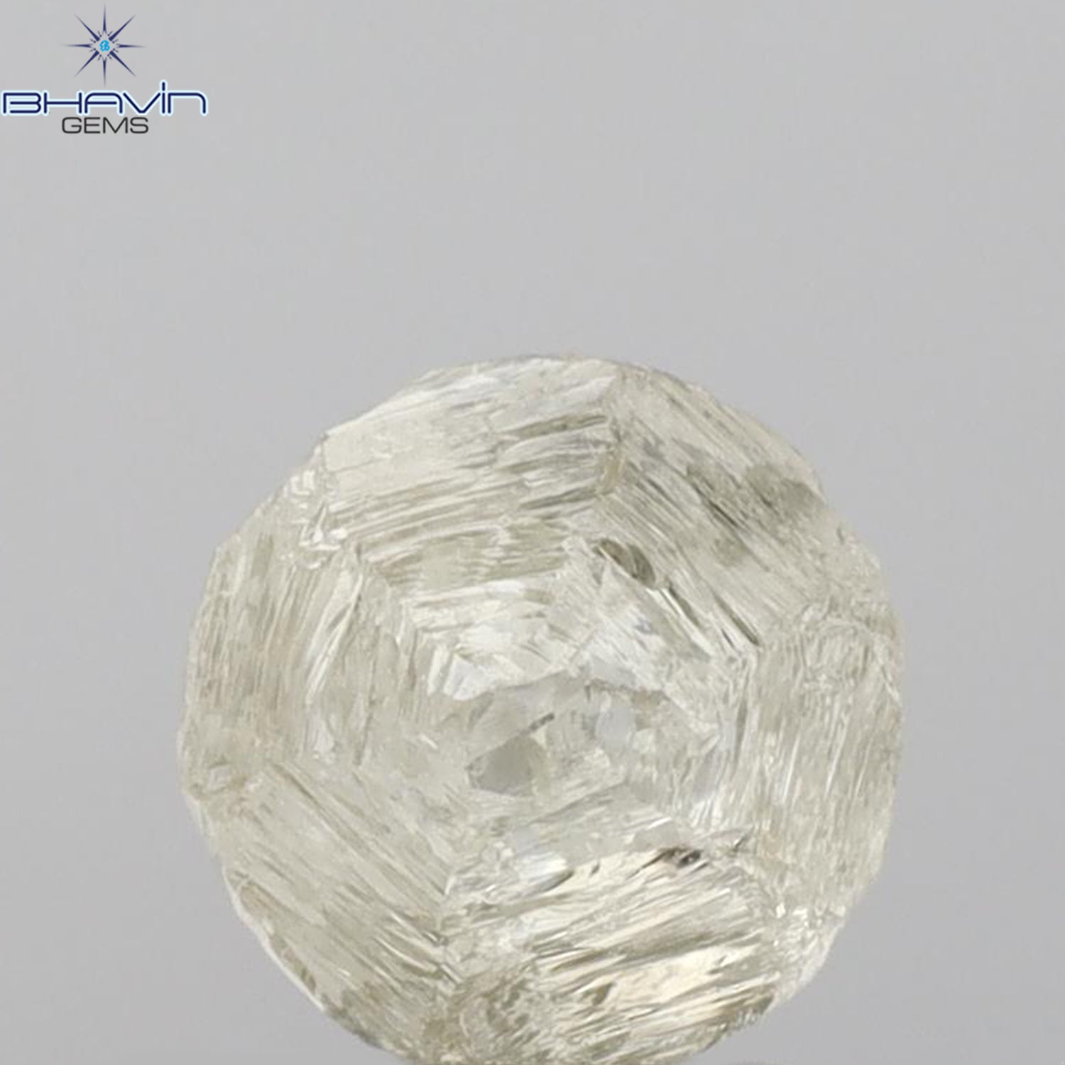 2.17 CT Rough Shape Natural Diamond Yellow Color SI1 Clarity (7.35 MM)