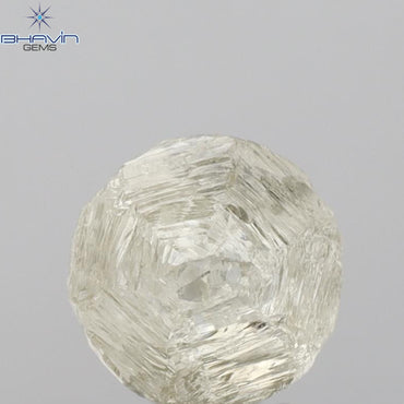 2.17 CT Rough Shape Natural Diamond Yellow Color SI1 Clarity (7.35 MM)