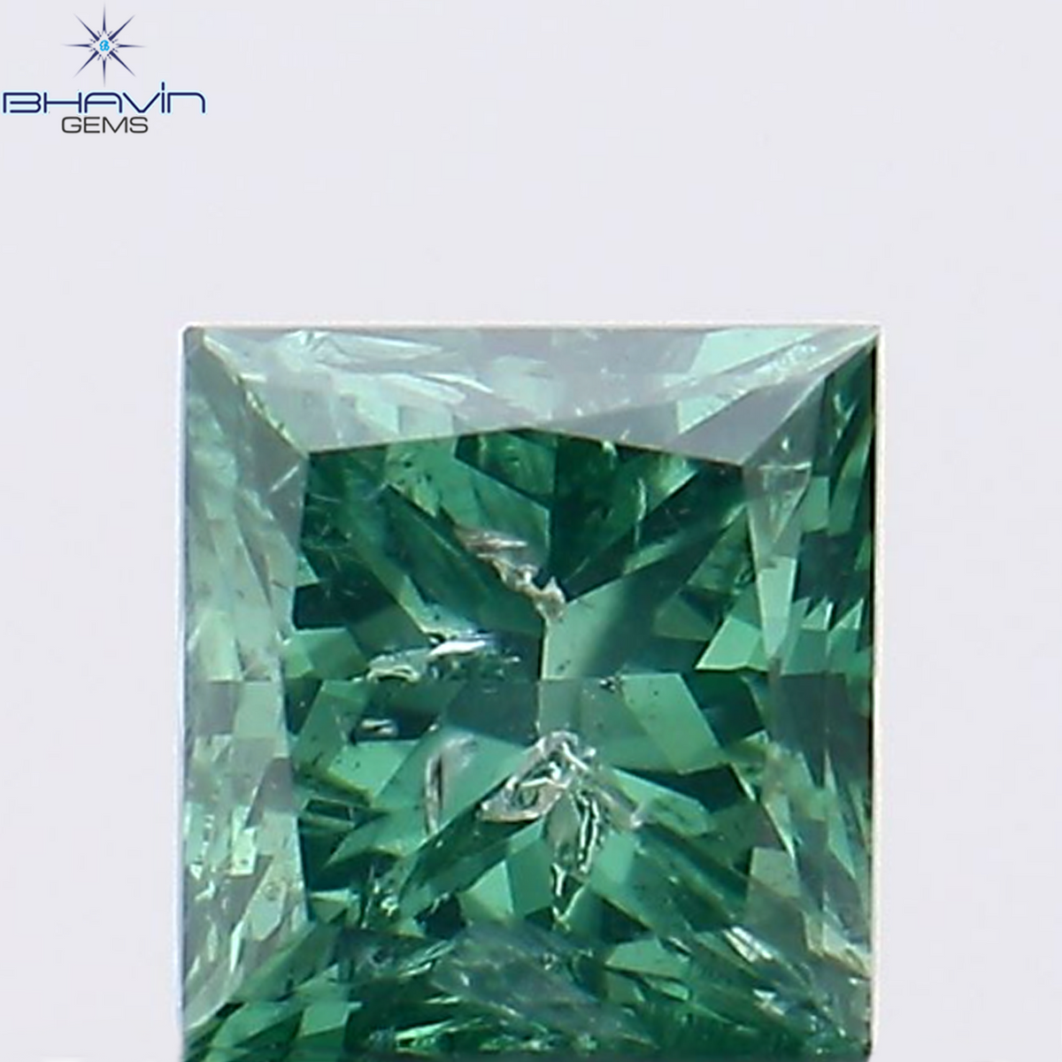 0.13 CT プリンセス シェイプ ナチュラル ダイヤモンド イエロー カラー SI1 クラリティ (2.71 MM )