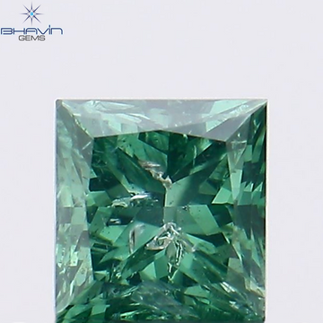 0.13 CT プリンセス シェイプ ナチュラル ダイヤモンド イエロー カラー SI1 クラリティ (2.71 MM )
