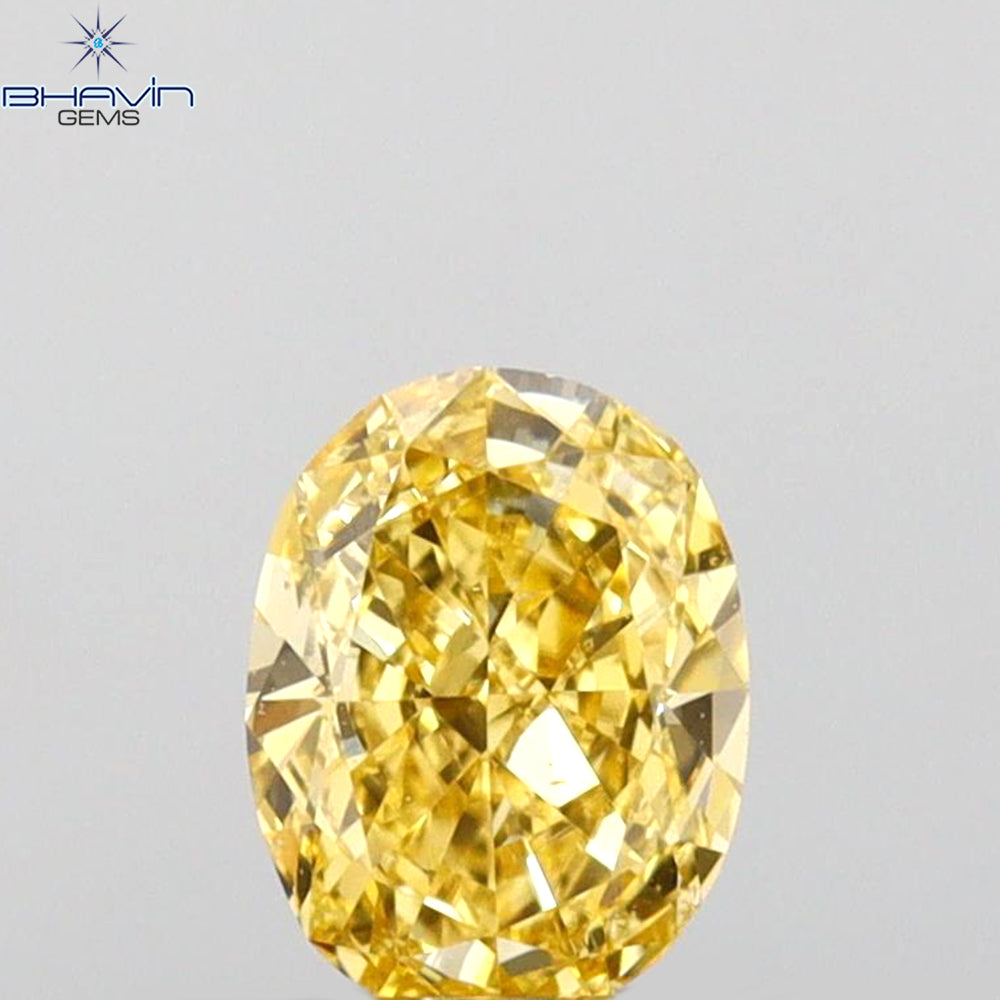 0.43 CT Oval Shape Natural Diamond Orange Color VS2 Clarity (5.23 MM)