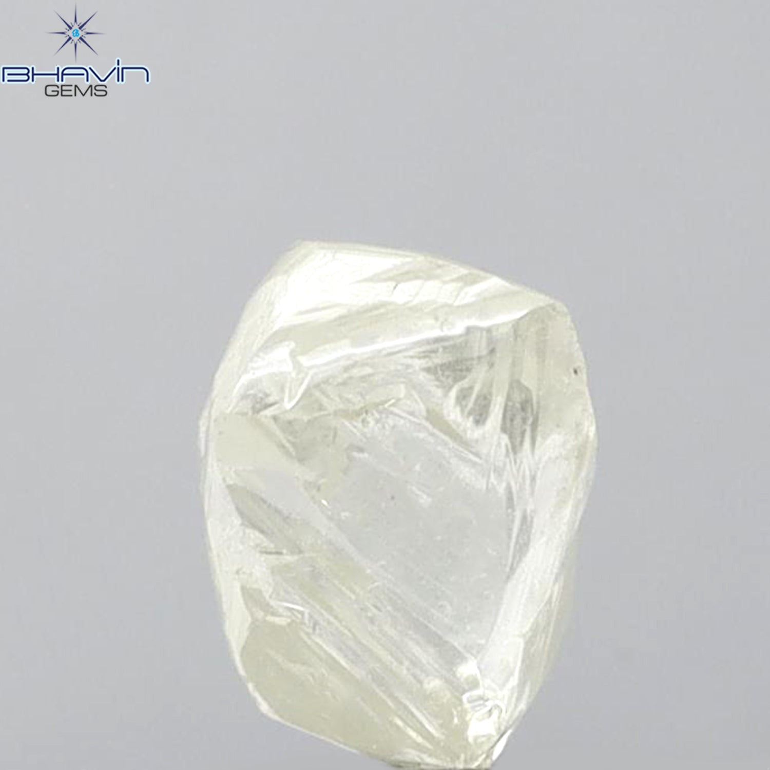 3.42 CT Rough Shape Natural Loose Diamond Yellow Color VS2 Clarity (8.80 MM)
