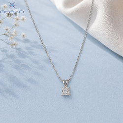 Elegant Princess-Cut Sparkle Pendant with Classic Four-Prong Setting