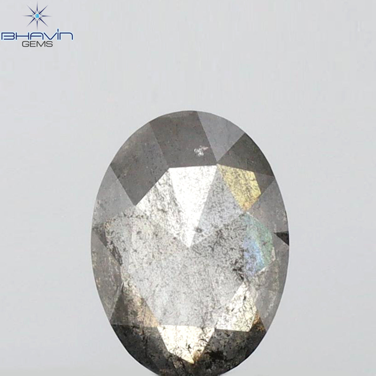 0.68 CT Oval Shape Natural Diamond Salt And Papper Color I3 Clarity (6.77 MM)