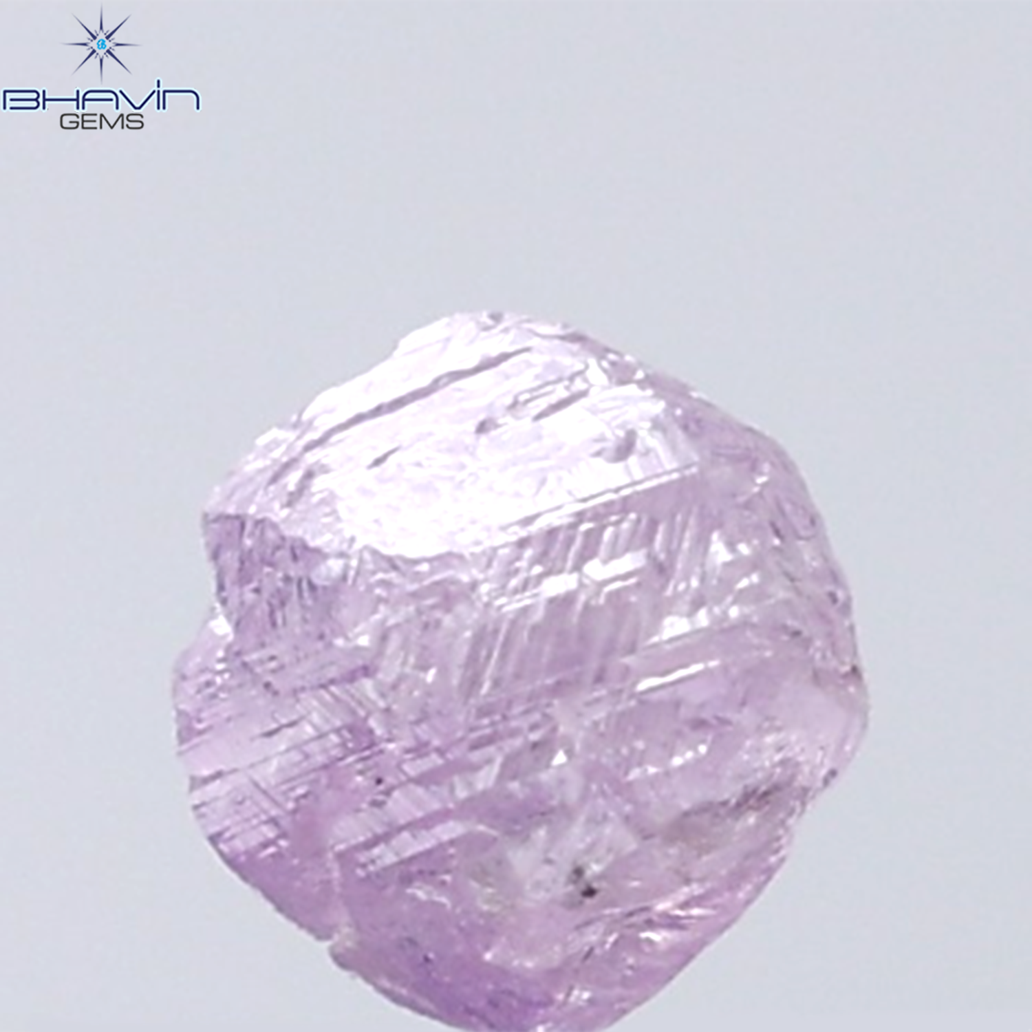 0.84 CT Rough Shape Natural Diamond Pink Color I1 Clarity (4.98 MM)