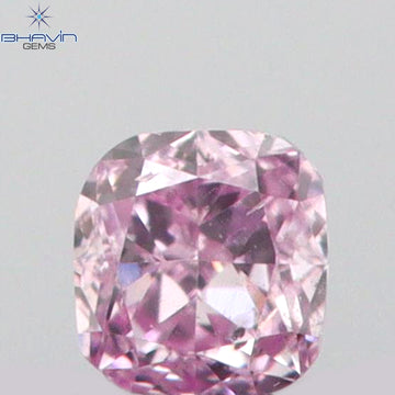 0.03 CT Natural Cushion Diamond Intense Pink Color Clarity SI2 (1.86 MM)