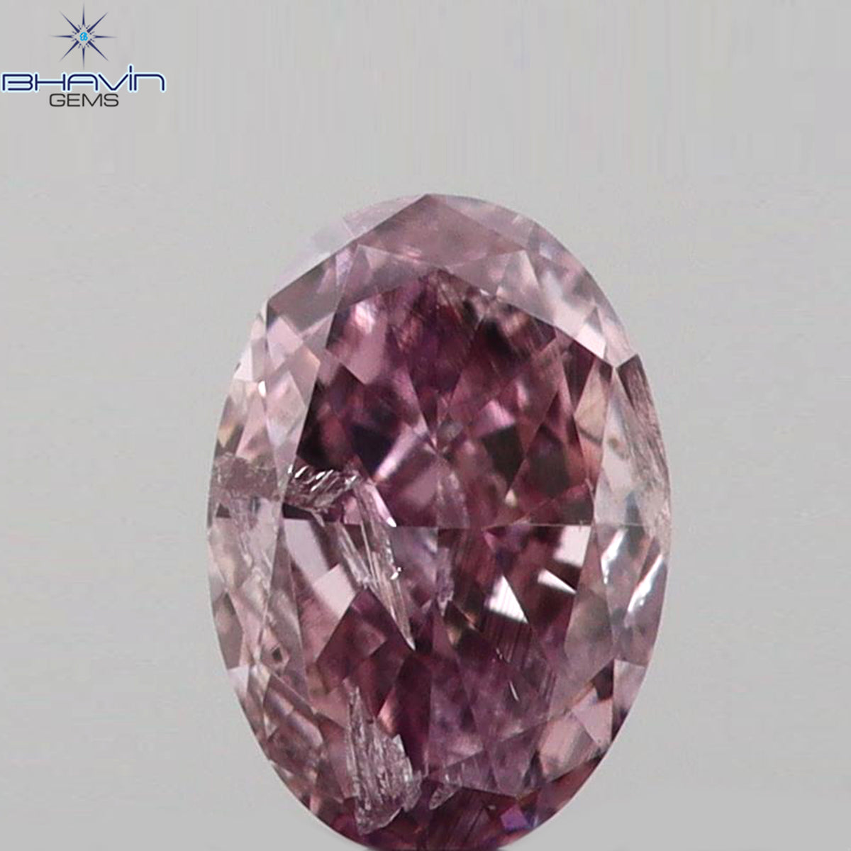0.10 CT オーバルシェイプ 天然ダイヤモンド ピンクカラー SI2 クラリティ (3.63 MM)