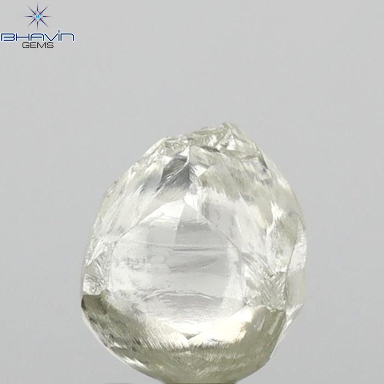 2.17 CT Rough Shape Natural Loose Diamond White (M) Color VS1 Clarity (7.14 MM)