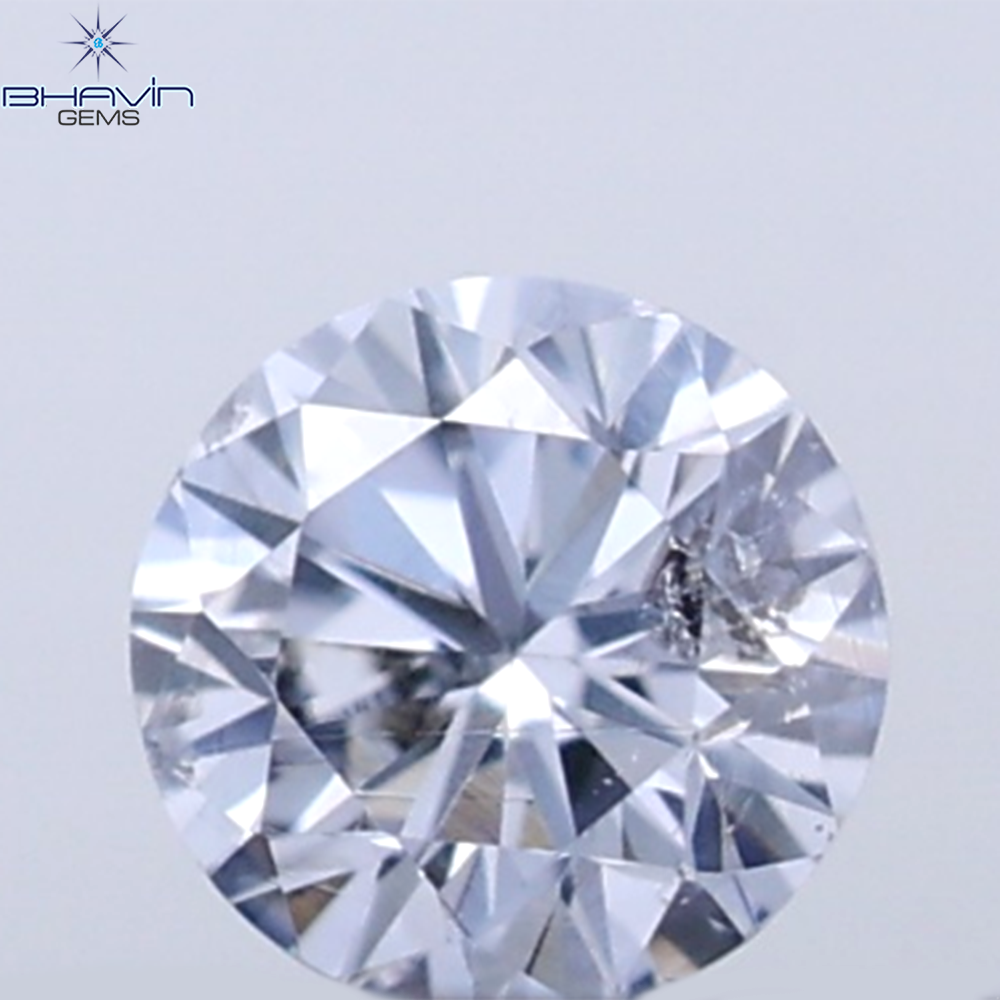 0.18 CT ラウンド ローズ カット シェイプ 天然ダイヤモンド ピンク色 I2 クラリティ (3.86 MM)