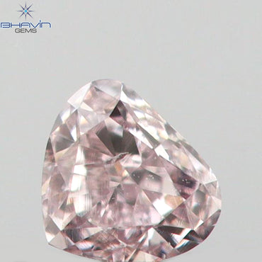 0.06 CT Heart Shape Natural Diamond Pink Color SI1 Clarity (2.55 MM)
