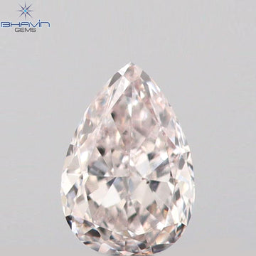 0.14 CT Pear Shape Natural Diamond Pink Color SI1 Clarity (4.00 MM)