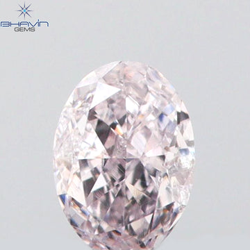 0.30 CT オーバル シェイプ ナチュラル ダイヤモンド ピンク カラー VS2 クラリティ (5.09 MM)