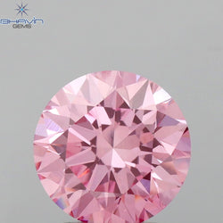 GIA Certified 2.01 CT Round Diamond Enhanced Purplish Pink Color SI1 Clarity (8.08 MM)