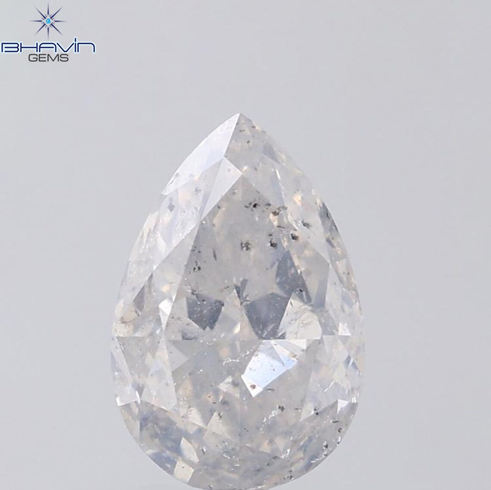 1.36 CT Pear Shape Natural Diamond White Color I1 Clarity (8.55 MM)