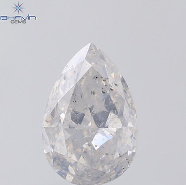 1.36 CT Pear Shape Natural Diamond White Color I1 Clarity (8.55 MM)