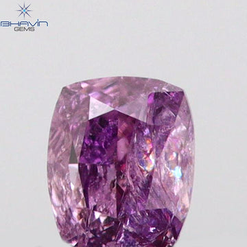0.08 CT クッションシェイプ 天然ダイヤモンド ピンクカラー I2 クラリティ (2.60 MM)