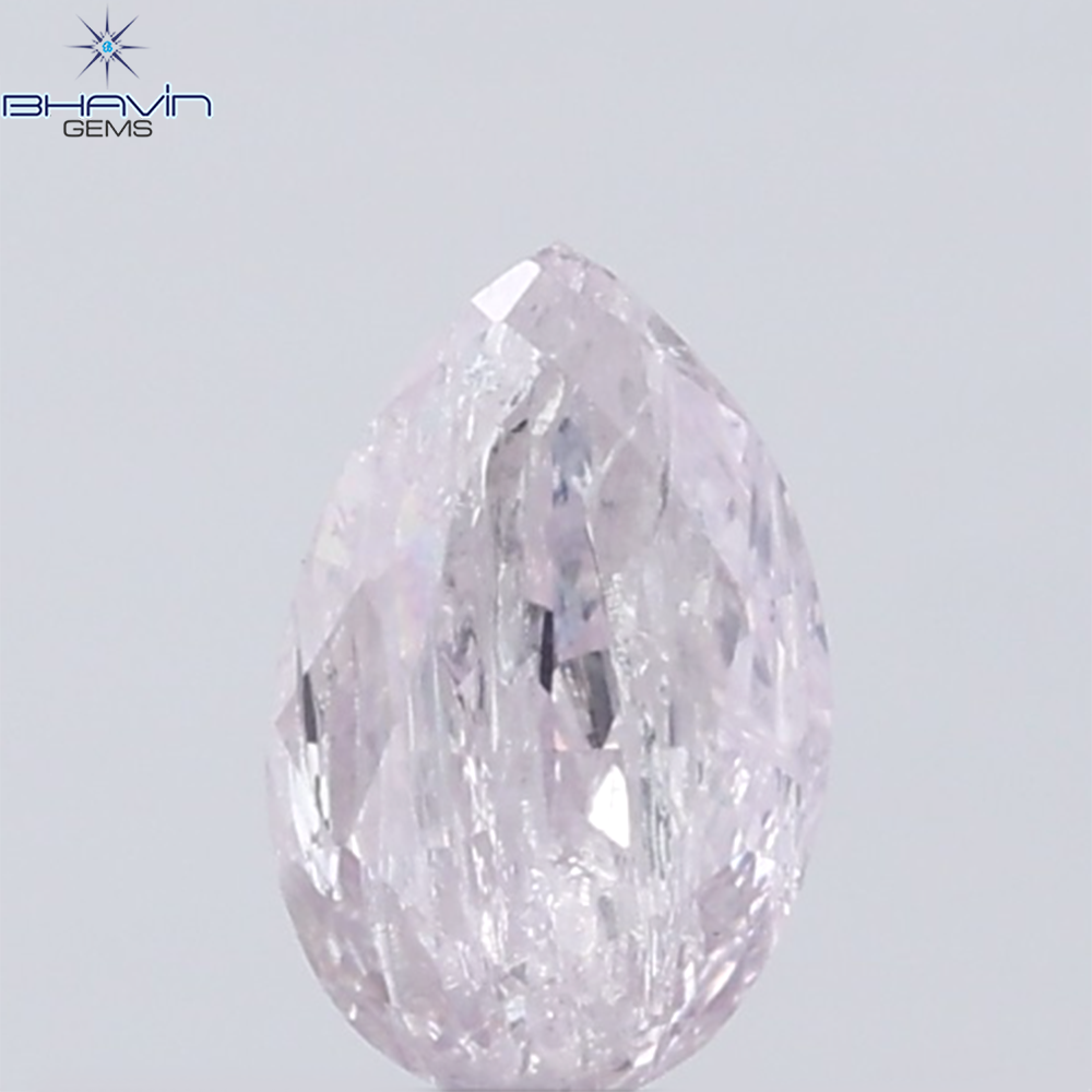 0.29 CT Pear Diamond Natural Pink Color I3 Clarity (5.03 MM)