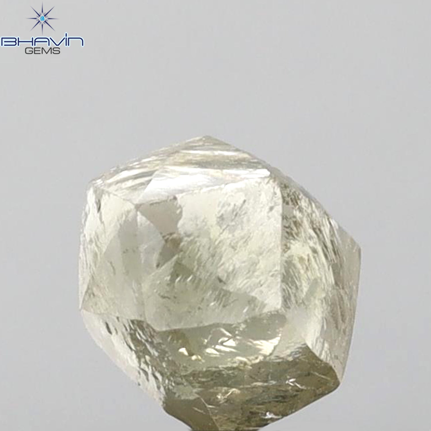 3.10 CT Rough Shape Natural Diamond Yellow Color VS2 Clarity (8.21 MM)