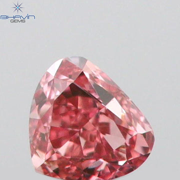 0.04 CT ハートシェイプ 天然ダイヤモンド ピンクカラー VS1 クラリティ (2.15 MM)