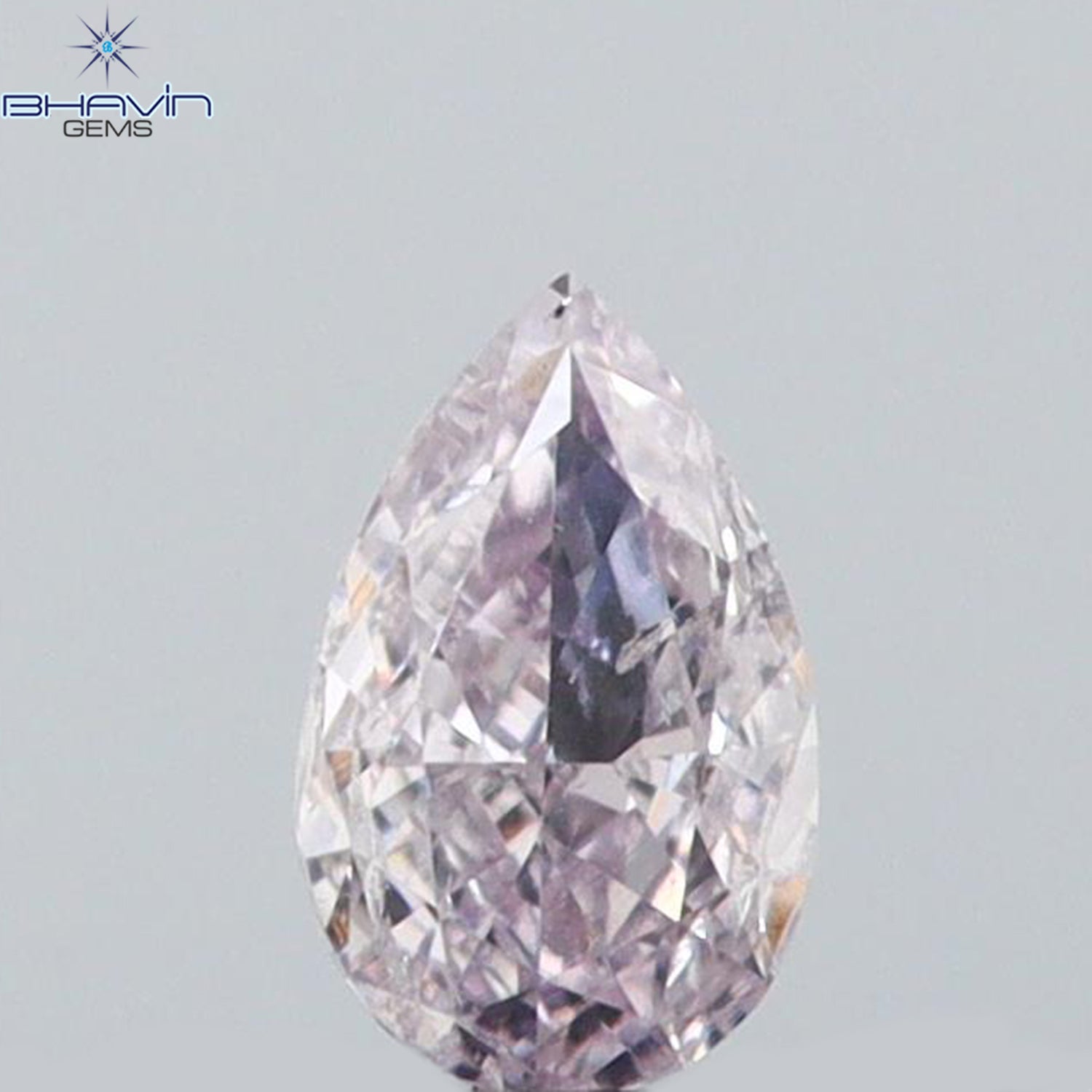 0.08 CT Pear Shape Natural Diamond Pink Color SI1 Clarity (3.47 MM)