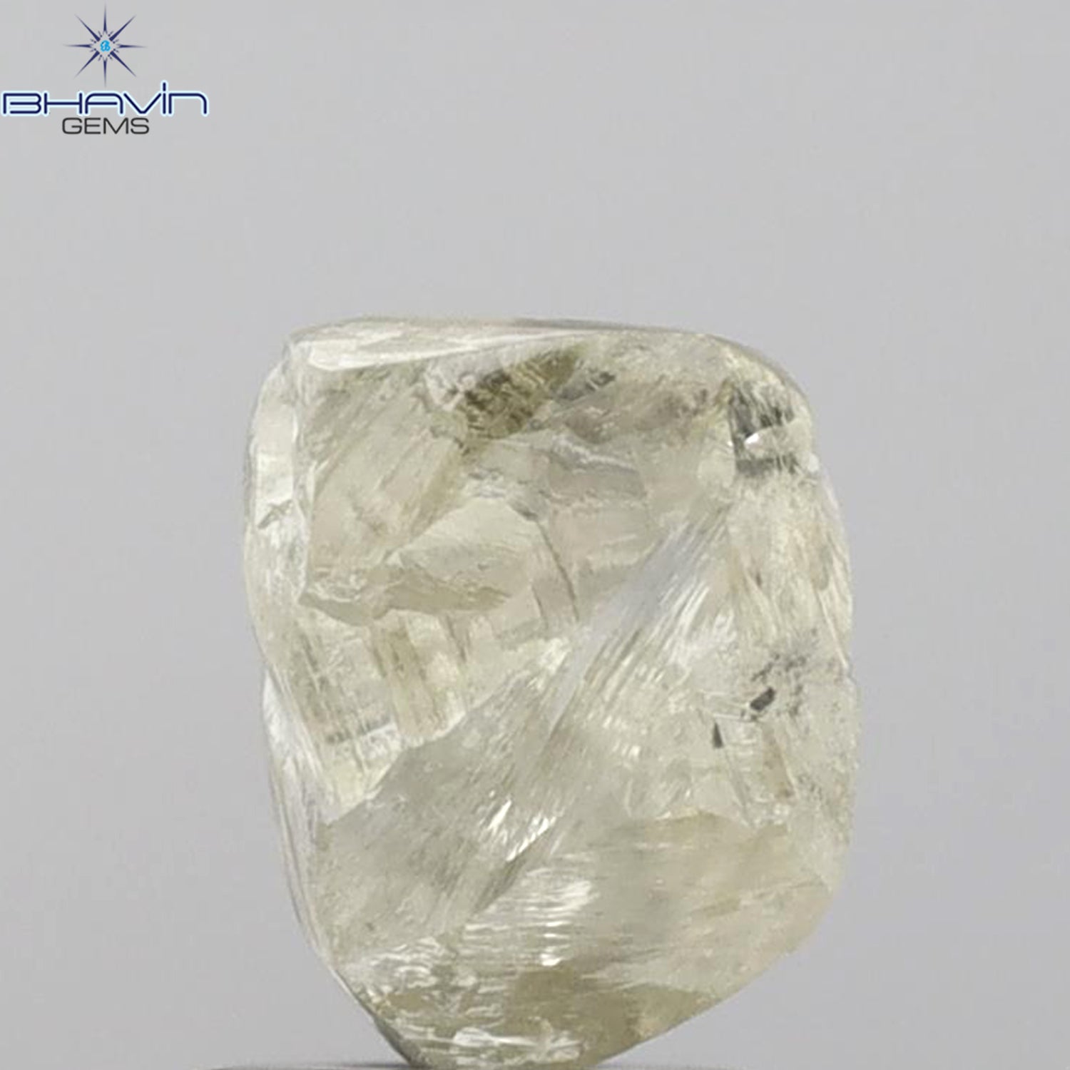 2.48 CT Rough Shape Natural Diamond Yellow Color SI1 Clarity (8.20 MM)