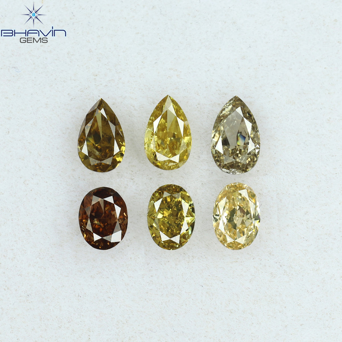 1.09 CT/6 Pcs Natural Mix Shape Diamond Mix Fancy Color Clarity SI1 (4.56 MM)