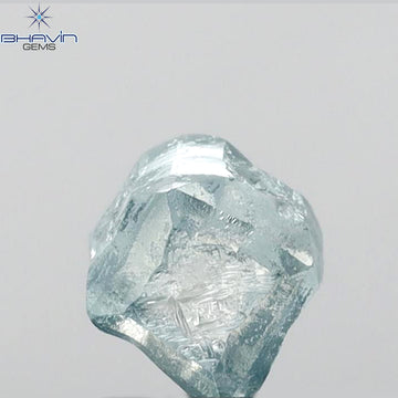 1.40 CT Rough Shape Enhanced Blue Color VS2 Clarity (5.11 MM)