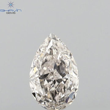 0.23 CT ペアシェイプ 天然ダイヤモンド ピンクカラー VS1 クラリティ (4.98 MM)