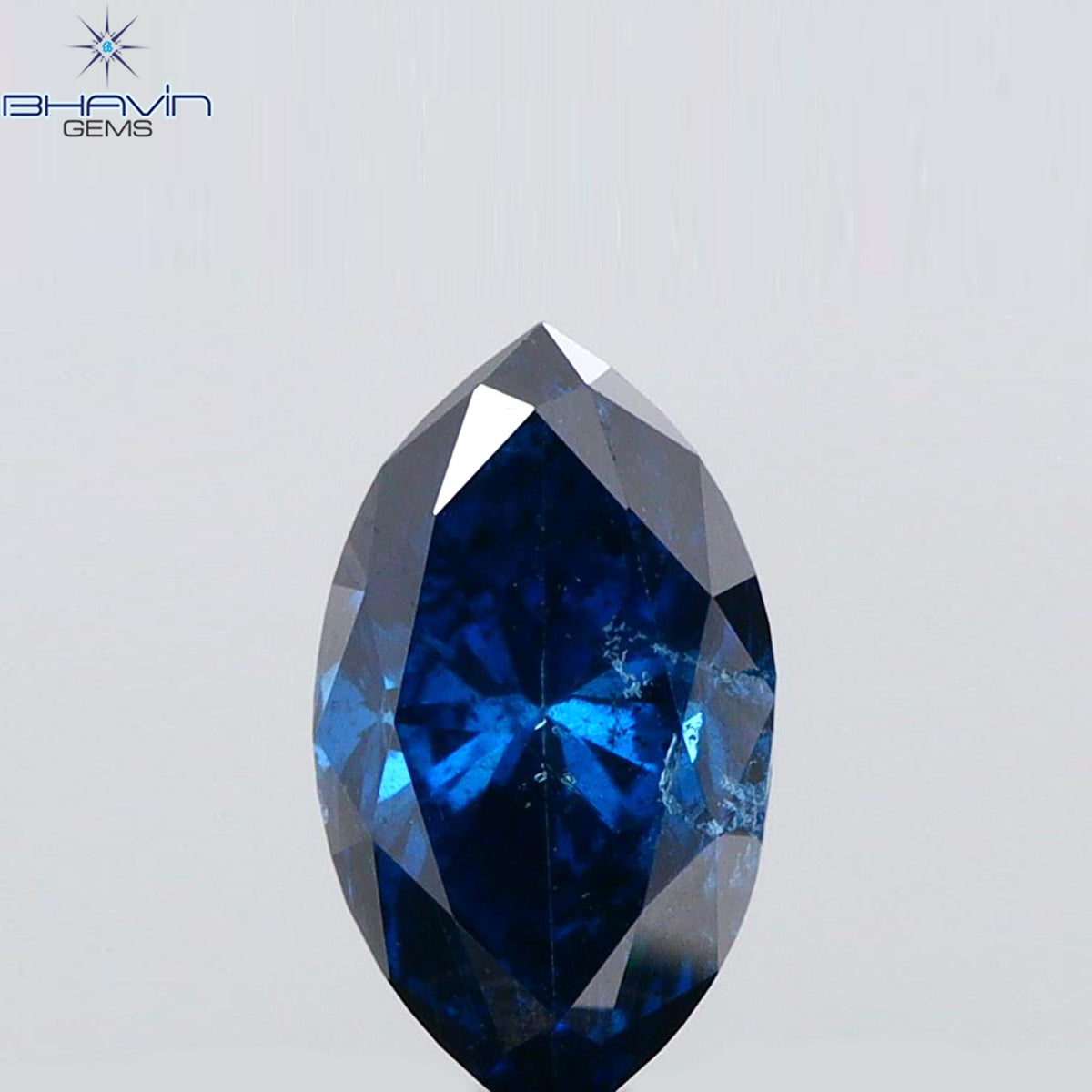 0.45 CT Natural Marquise Diamond Enhanced Blue Color Clarity I1 (6.30 MM)